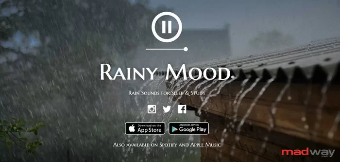 Website where it always rains