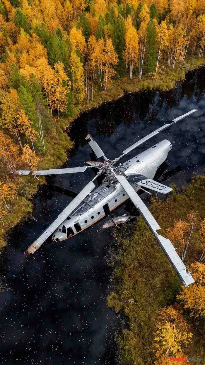 Mi-6 helicopter wreck in Siberia